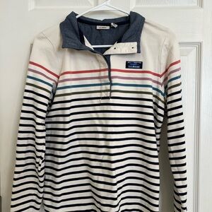 L.L. Bean Multicolor Striped Pullover